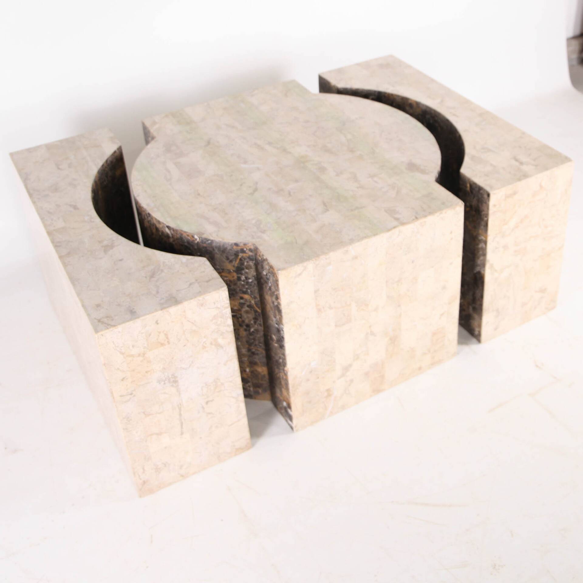 Coffee table in faux marble