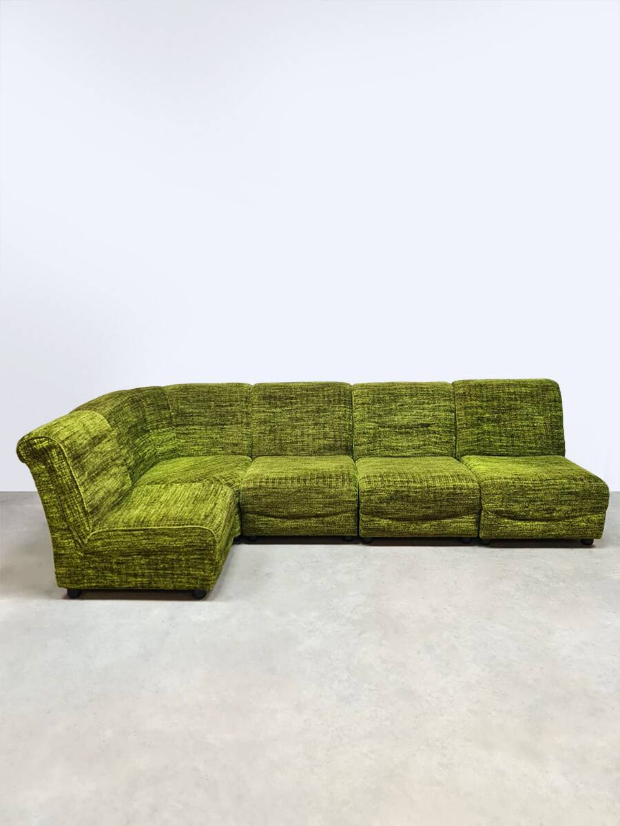 Vintage modular sofa seating elements 'Forest green'