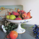 French antique porcelain fruit bowl by E. Bourgeois