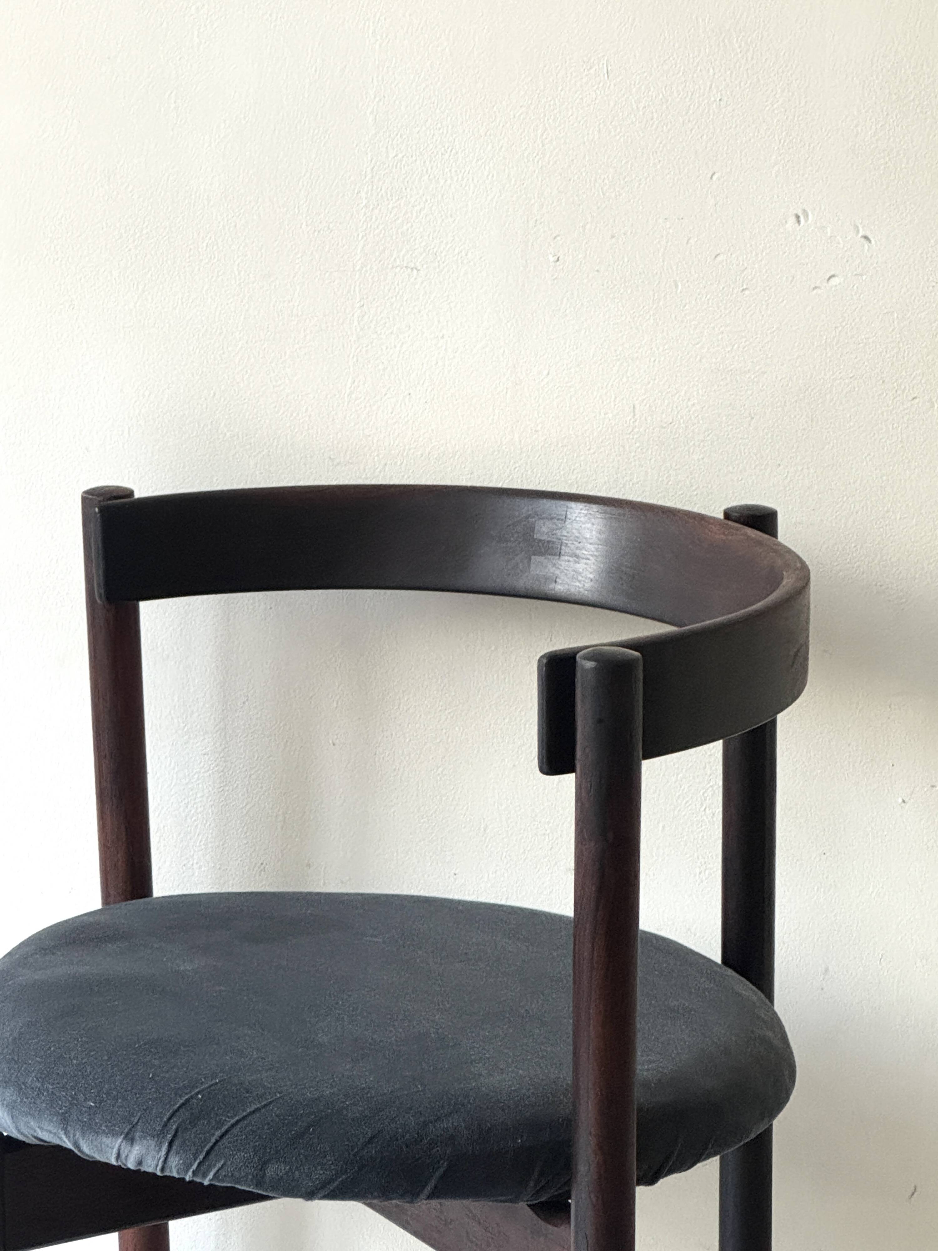 Round chair in rosewood by Hugo Frandsen for Børge M.S., Denmark 1970