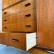 Vintage Danish Highboard teak and oak
