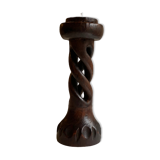 Double helix wooden candelabre