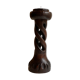 Double helix wooden candelabre