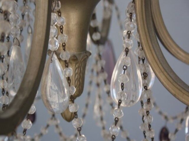 Pampille bronze chandelier and charm