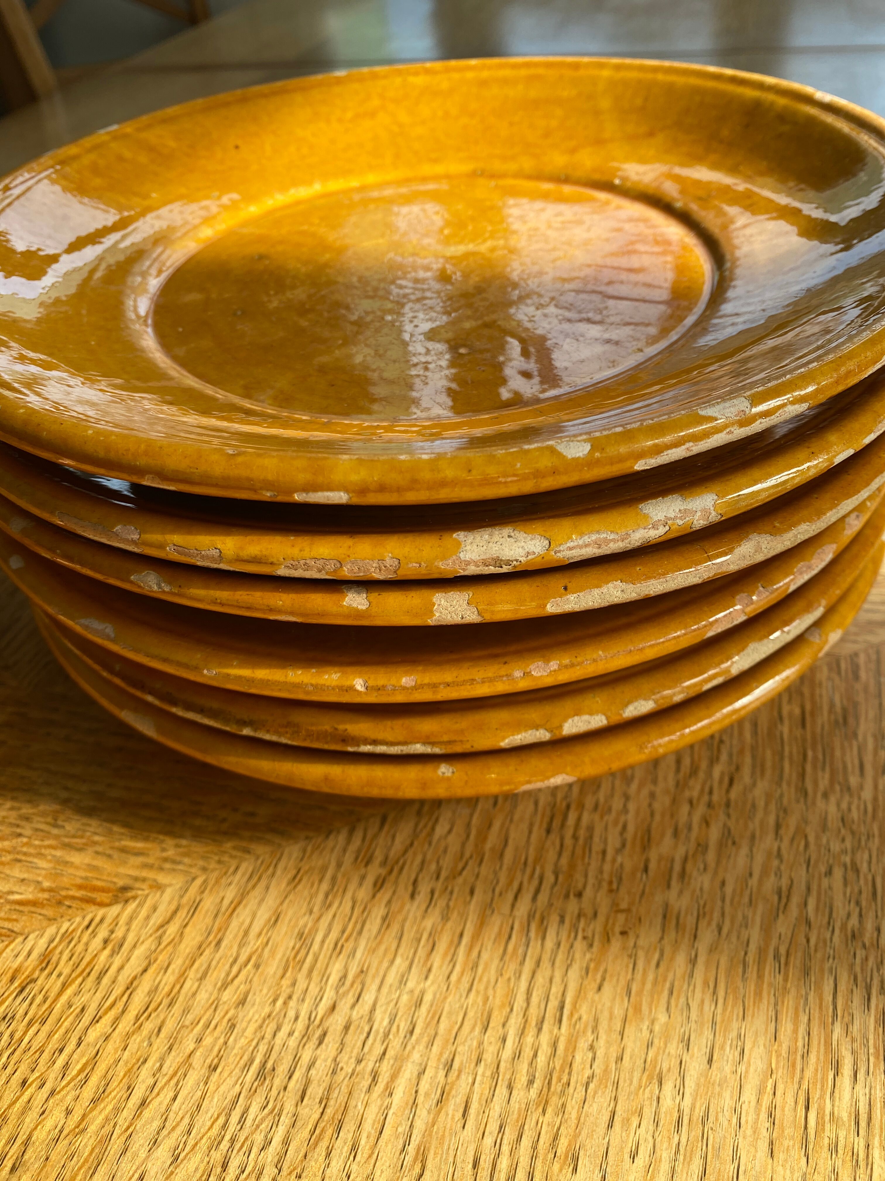 7 assiettes en terre vernissée Biot