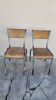 Pair of vintage Mullca metal school chairs 1950s