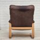 1970s, Scandinavian adjustable armchair, furniture leather, bentwood.
