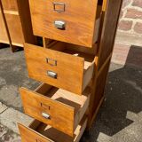 Meuble classeur à tiroirs tambour cabinet france 1950
