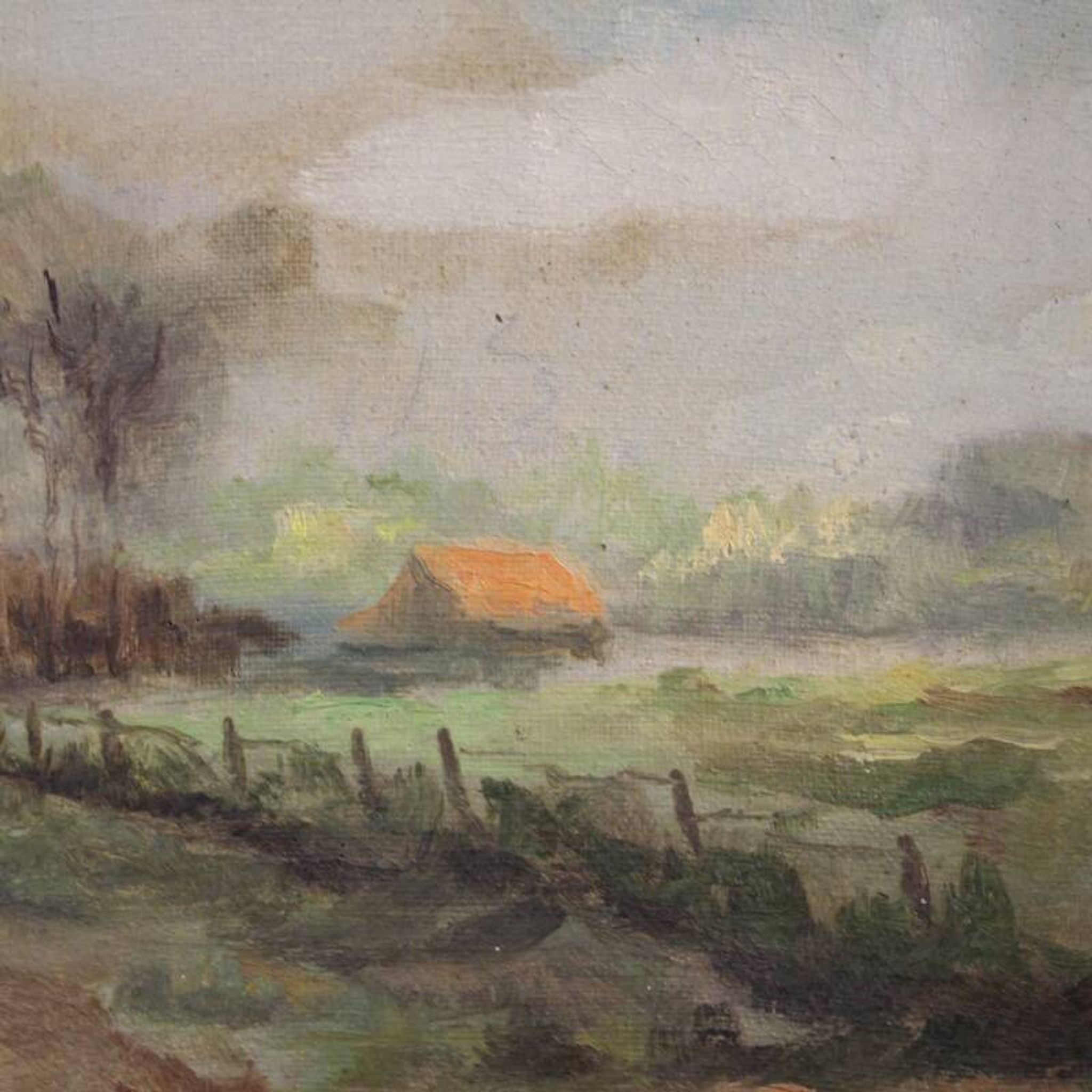 Peinture bucolique flamande du XXe siècle