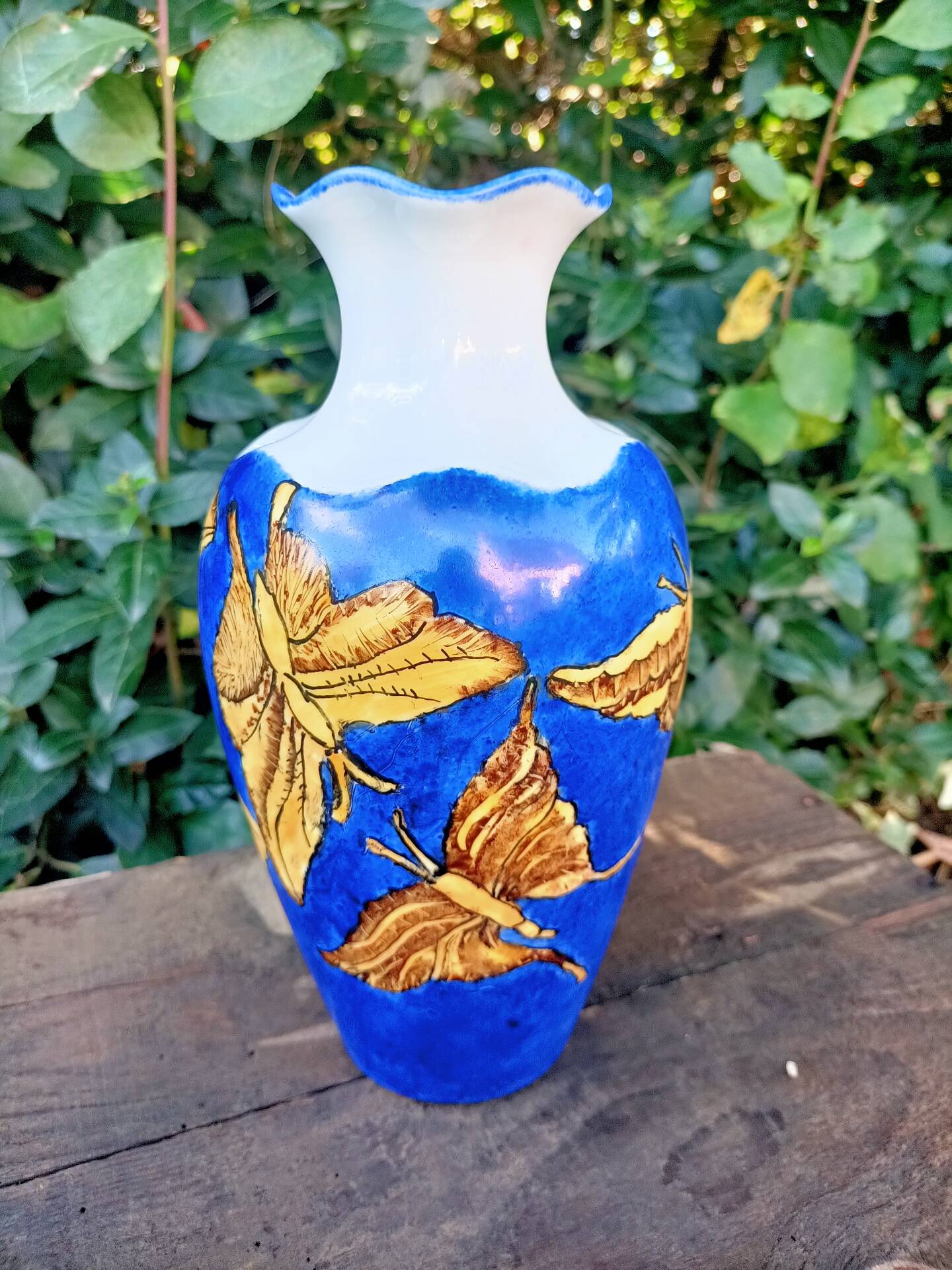Vase Butterflies Limoges France