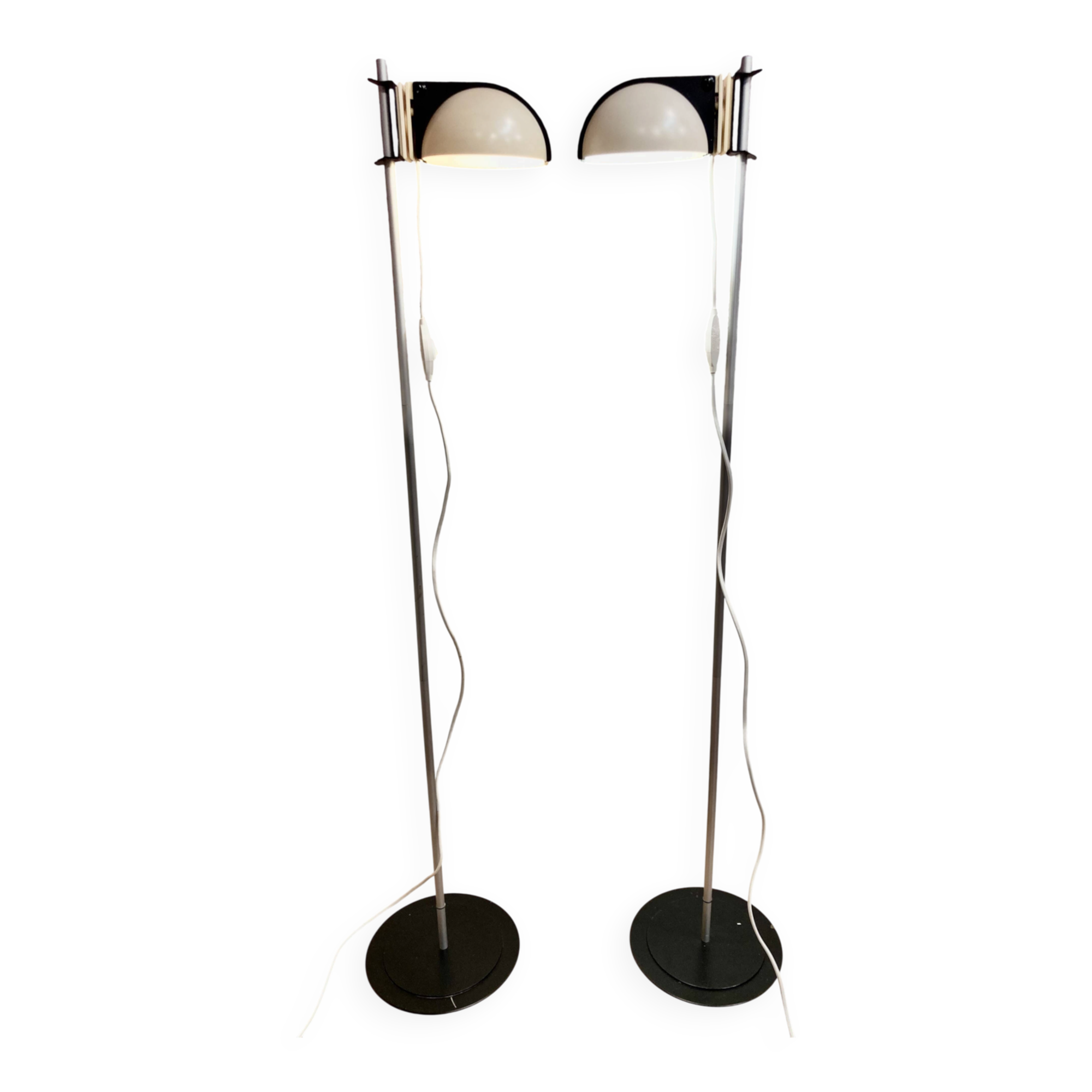 .PAIRE DE LAMPADAIRES MODULABLES DESIGN 1960.