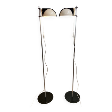 A PAIR OF MODULAR DESIGN LAMPSTANDS FROM THE 1960s.