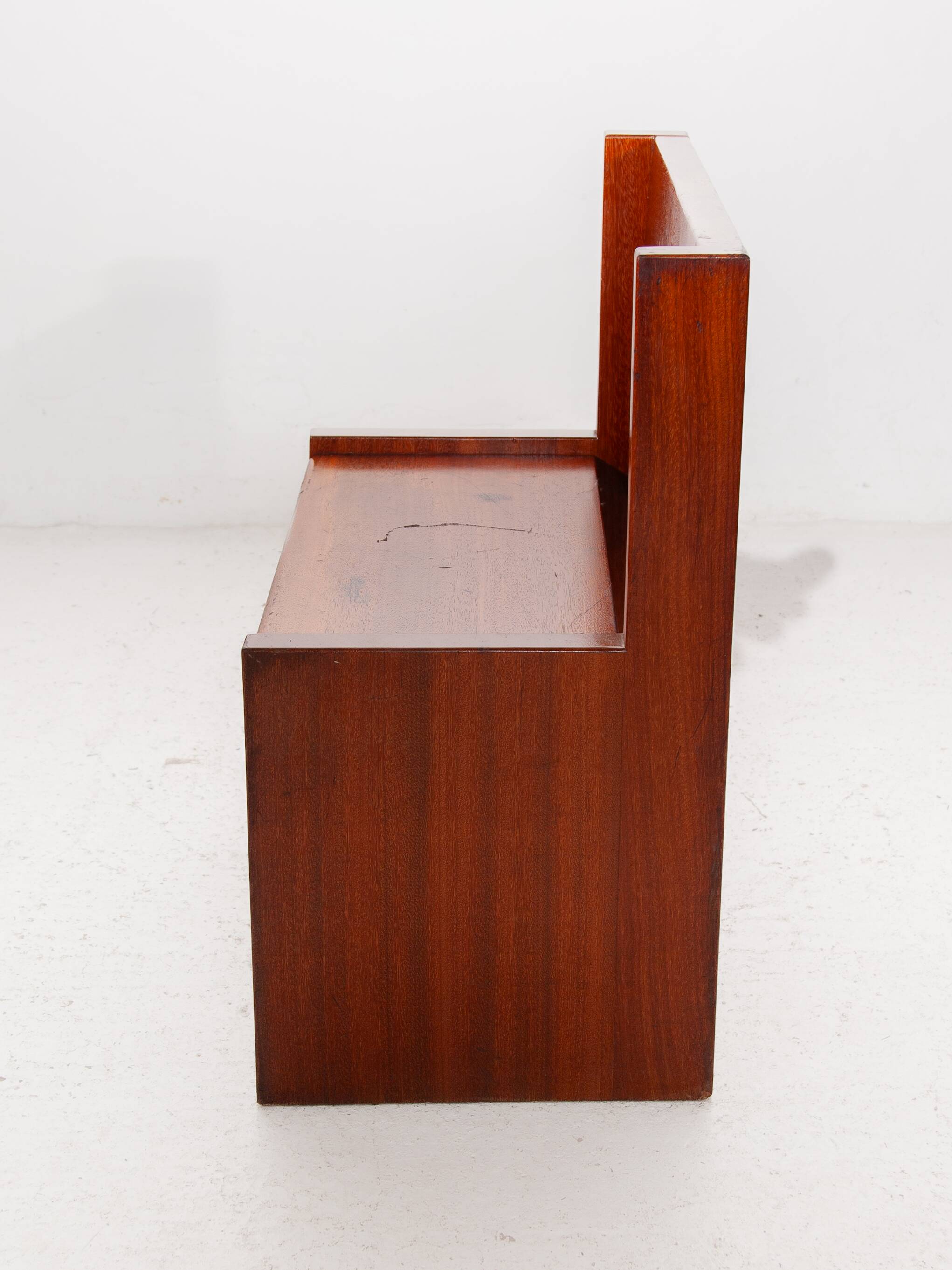 Brutalist Solid Bench, Side Chair, 1960s, Belgium