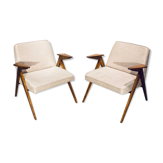 Pair of armchairs "Bunny" Proj. Józef Chierowski "Bunny" 1960'