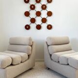 Pair of 70s designer armchairs