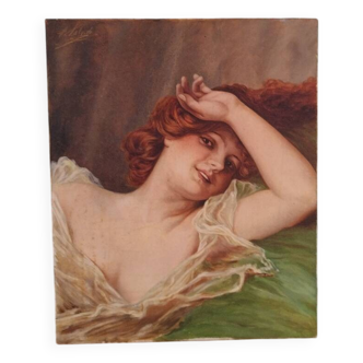Portrait femme Art Nouveau
