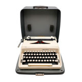 Machine à écrire Remington Monarch De Luxe crème révisée ruban neuf