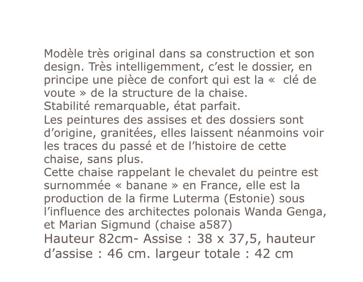 Suite of 6 chairs Luterma "Banana"