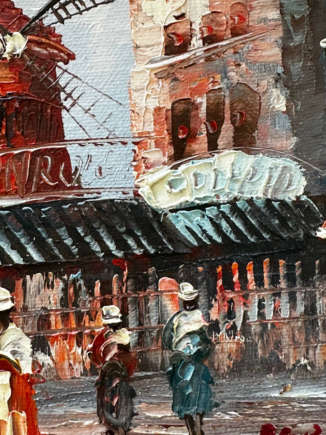 Caroline Burnett (1877-1950) Oil on canvas - Parisian Scene Moul
