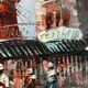Caroline Burnett (1877-1950) Oil on canvas - Parisian Scene Moul