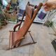 Rocking chaise longue in leather from the 1960s.