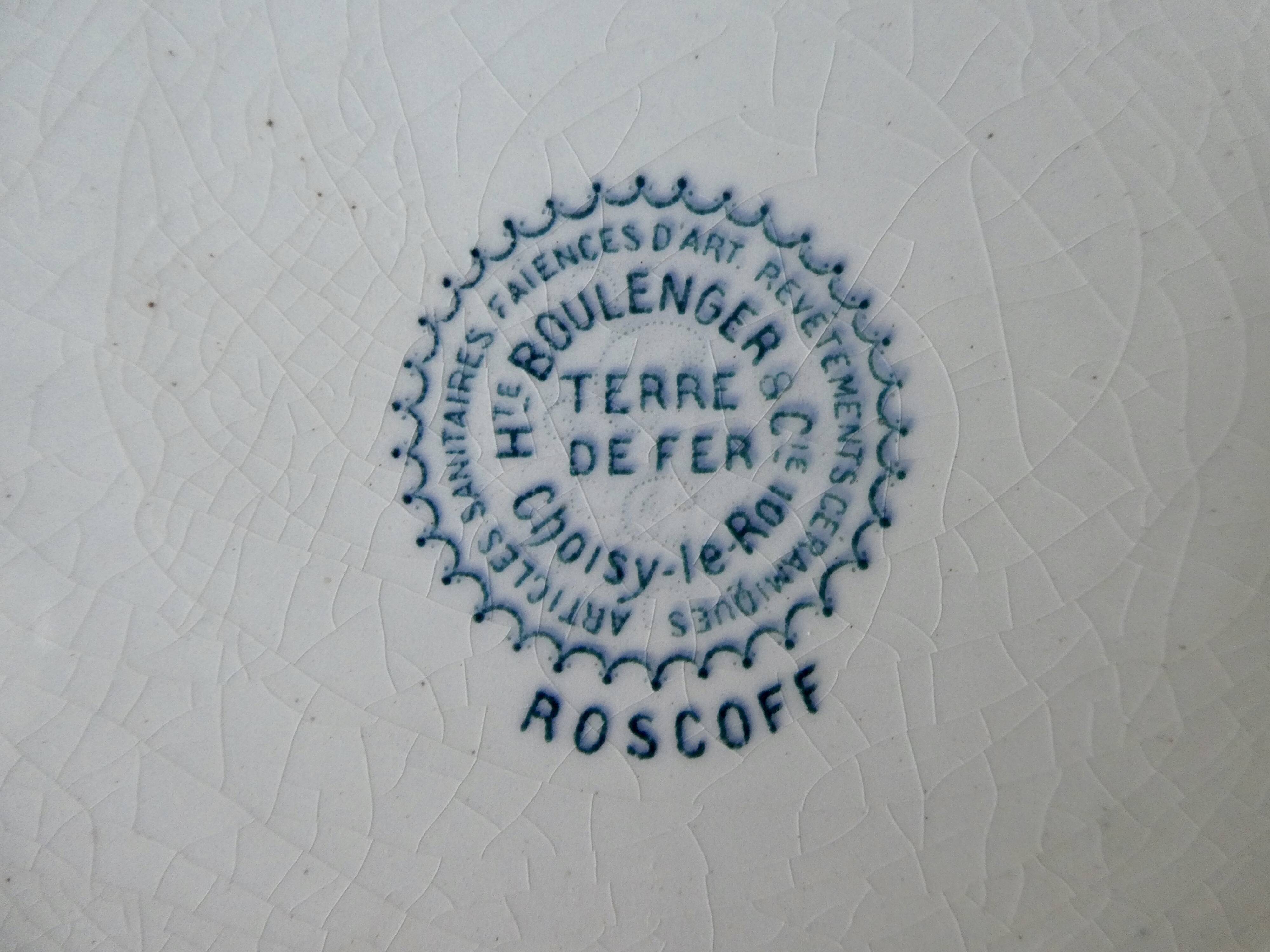 Set of 6 flat plates Roscoff, Choisy king The King Boulenger Iron land