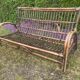 Vintage rattan bench from the 60s