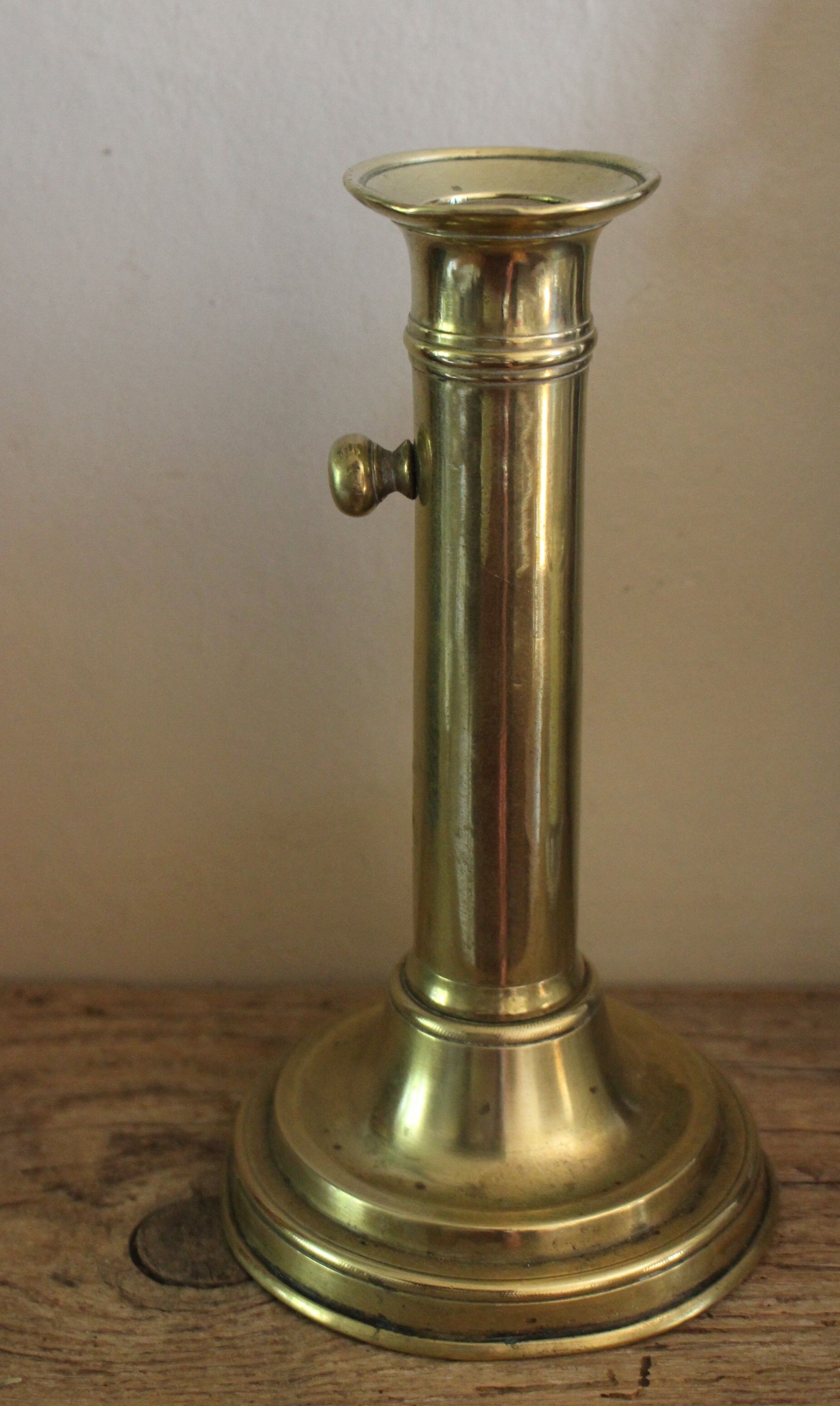 Brass torch candle push button