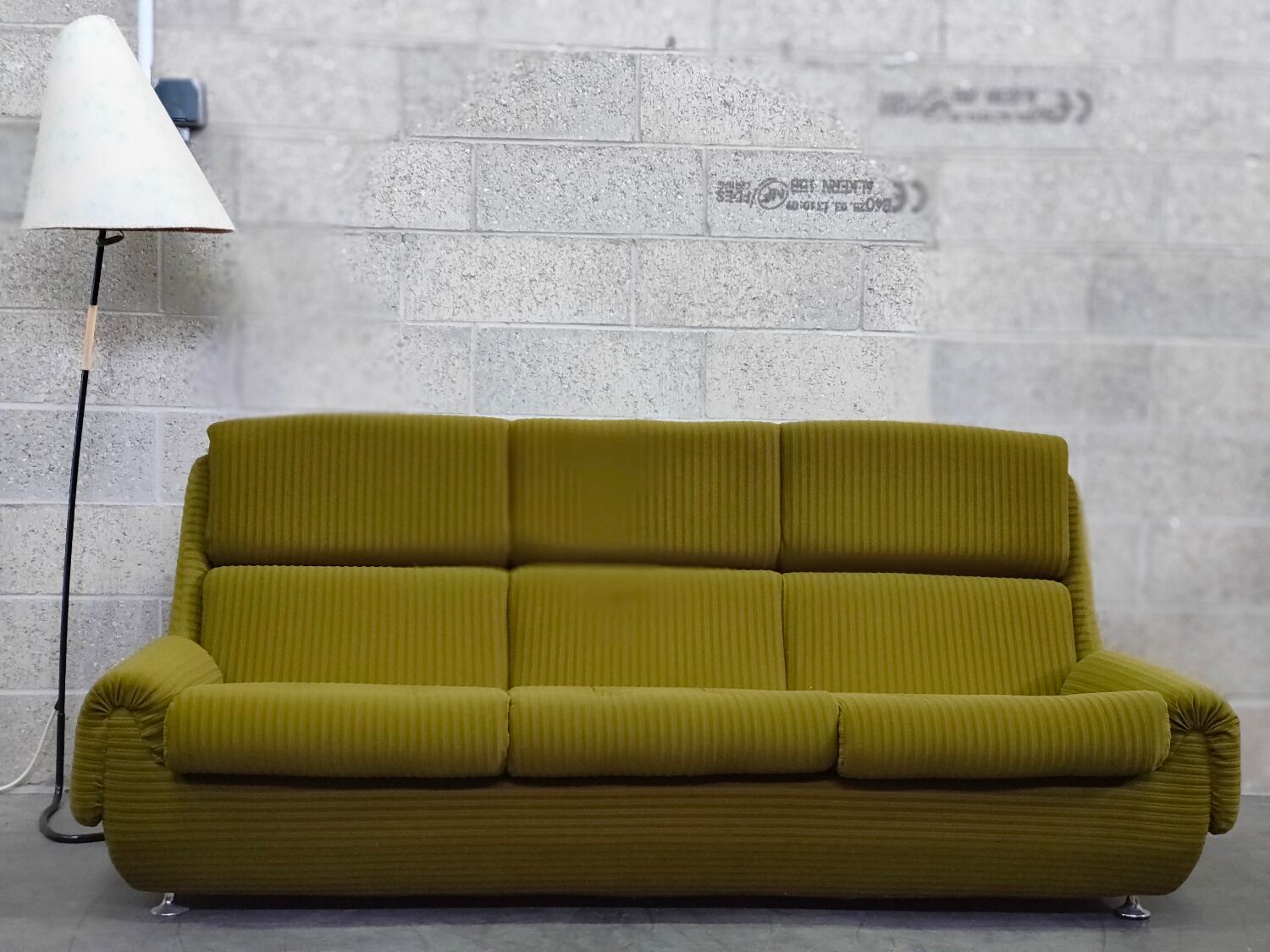 Complete living room Space Age Atlantis olive green 1970