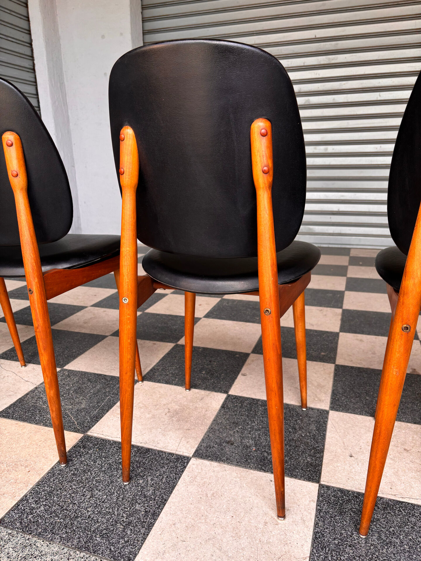 Set of 10 Pegase Baumann chairs