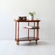 Scandinavian vintage mahogany trolley, 1940s
