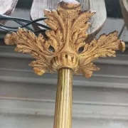 Antique 19th-century chandelier with 4 lights in gilded bronze, Napoleon III style - in working condition.