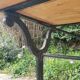 Bistro table with wooden top, 1930