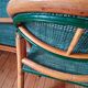 Pair of folding rattan bistro chairs