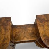 Italian art deco walnut console table, 1930s.