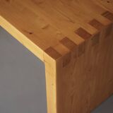 Vintage solid Pine Bench in the style of Ate van Apeldoorn, 1970s