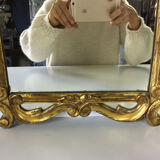 Mirror wooden gold and patinated sculpted décor hectic 55x37cm