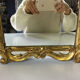 Mirror wooden gold and patinated sculpted décor hectic 55x37cm
