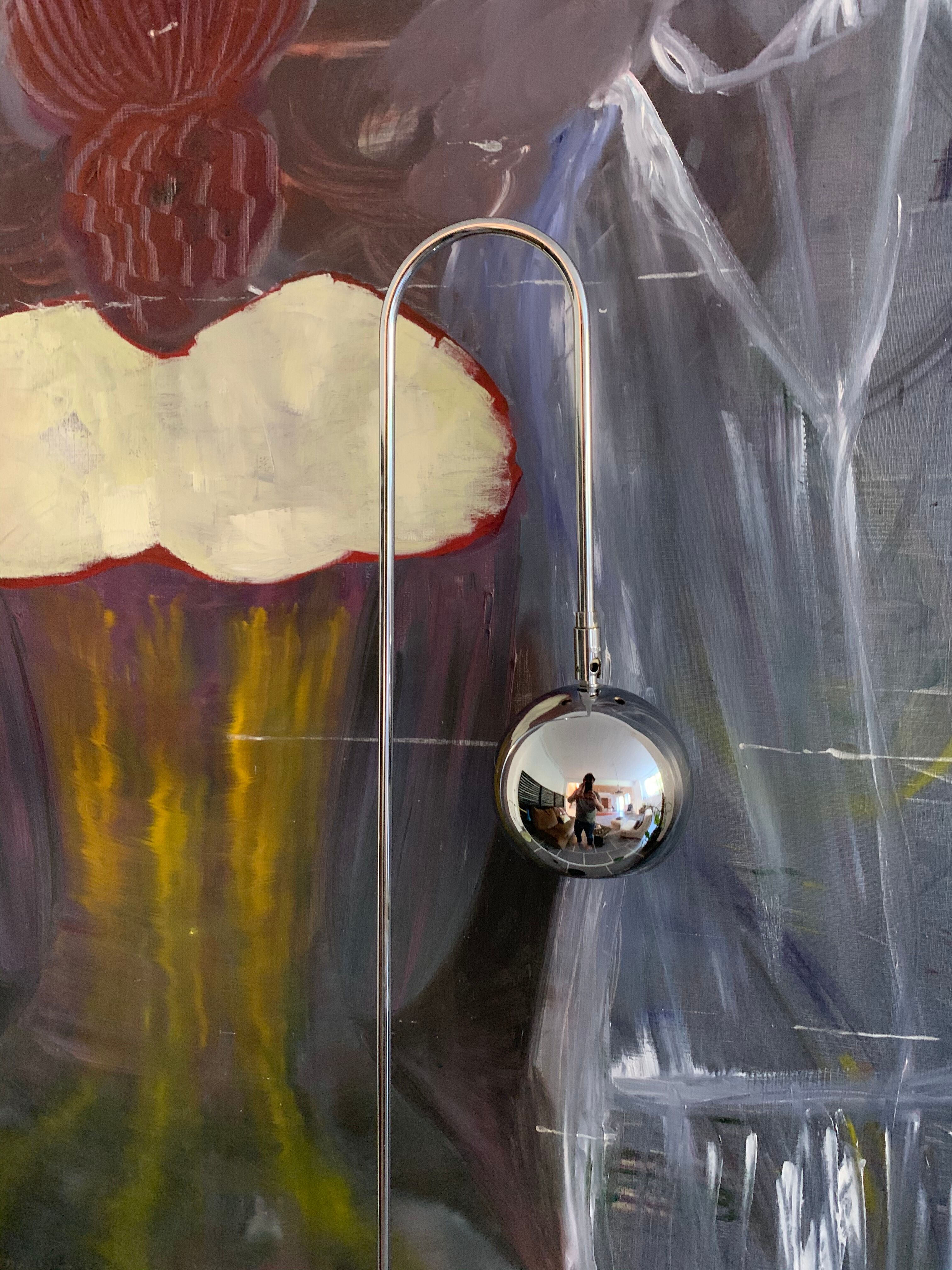 Omi chrome vintage eyeball lamp
