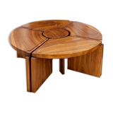 Modular "nuclear" bench + 5-piece coffee table 1940s