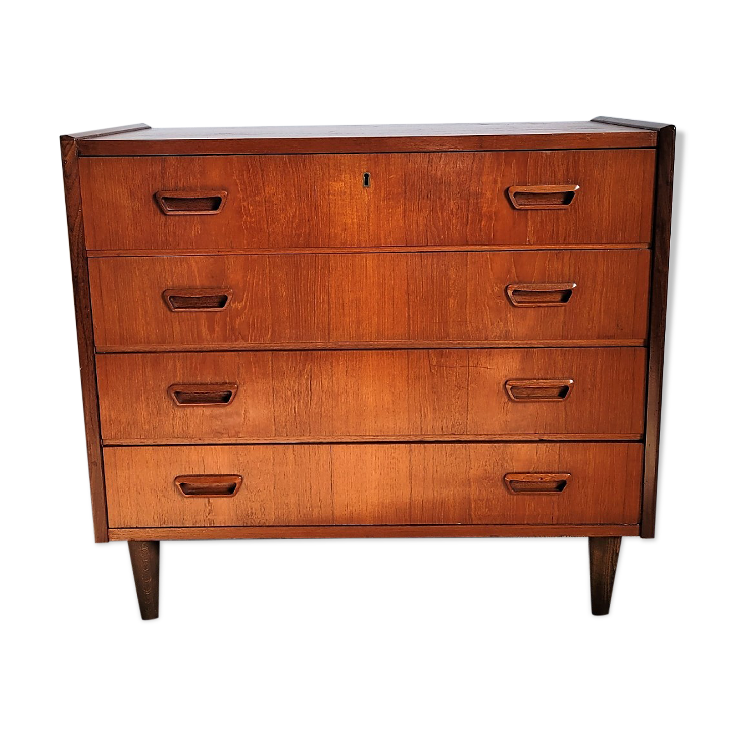 Commode scandinave teck vintage 4 tiroirs
