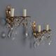 Antique wall sconces in Rococo style, bronze, Italy, 20th century.
