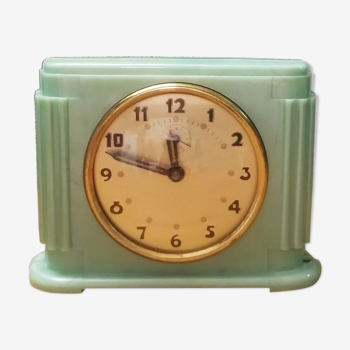 JAZ Pendulette / Mechanical Awakening - Art Deco Style - Mint Color - 1950s