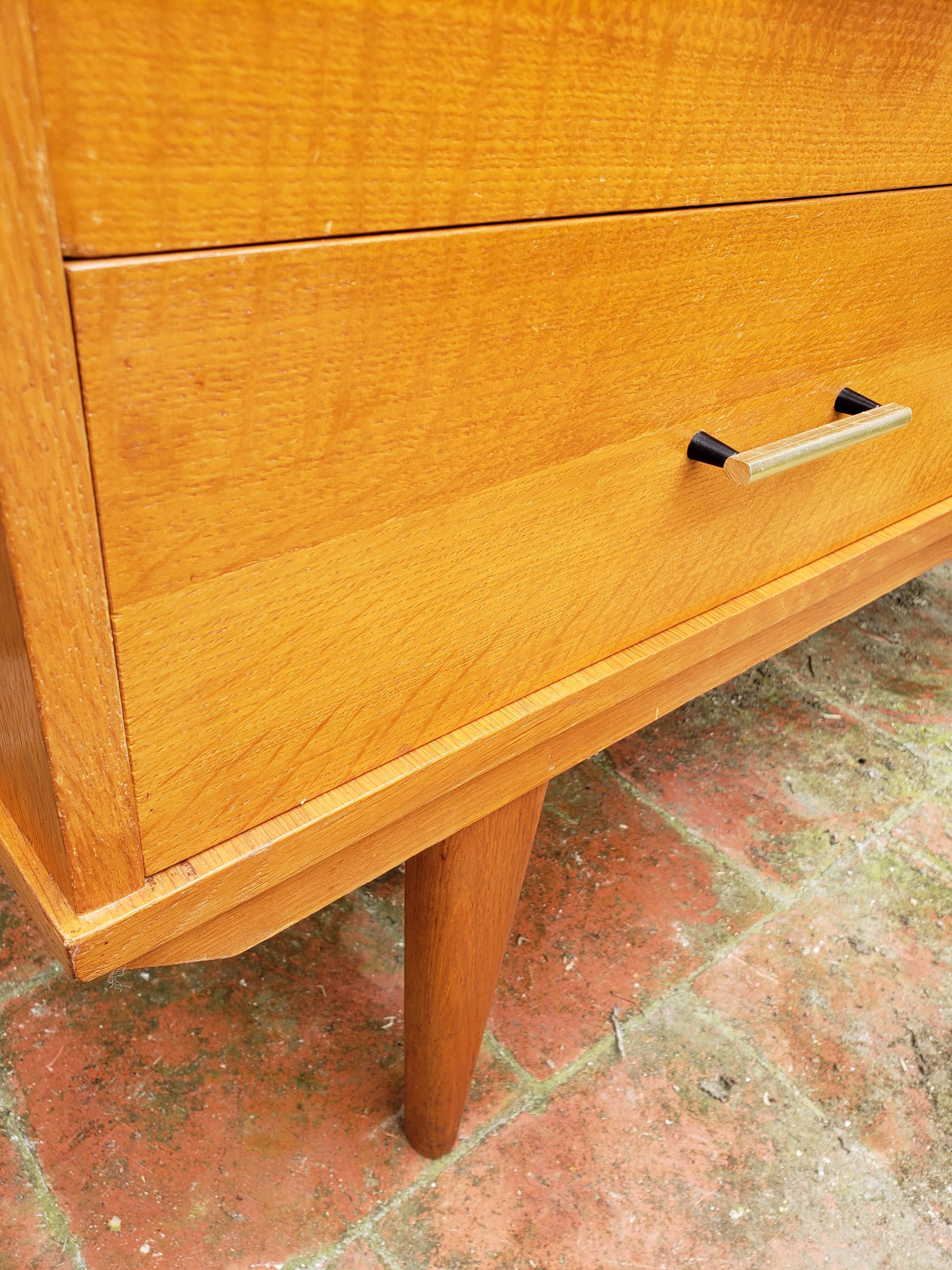 Buffet chest of drawers vintage golden honey