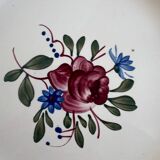 Large Sarreguemines Digoin Flower hand-painted dish