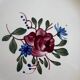 Large Sarreguemines Digoin Flower hand-painted dish