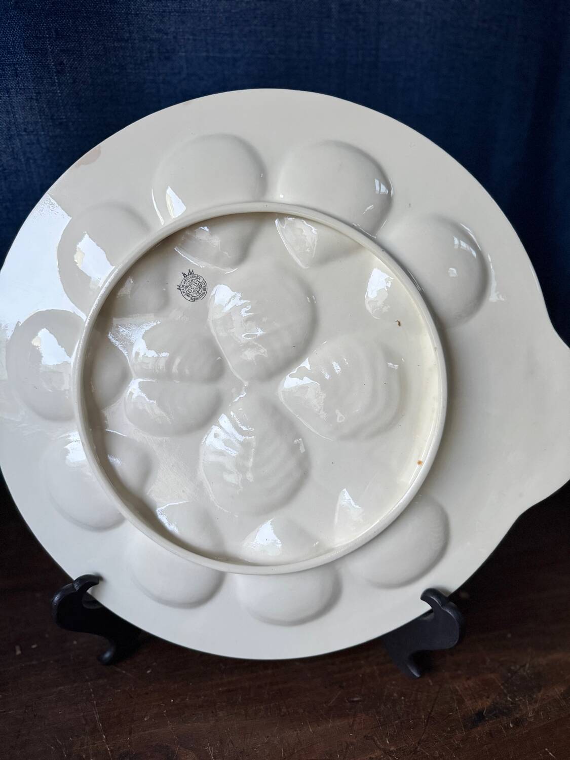 Rare Art Deco turbo oyster set Boch La Louvière 1920
