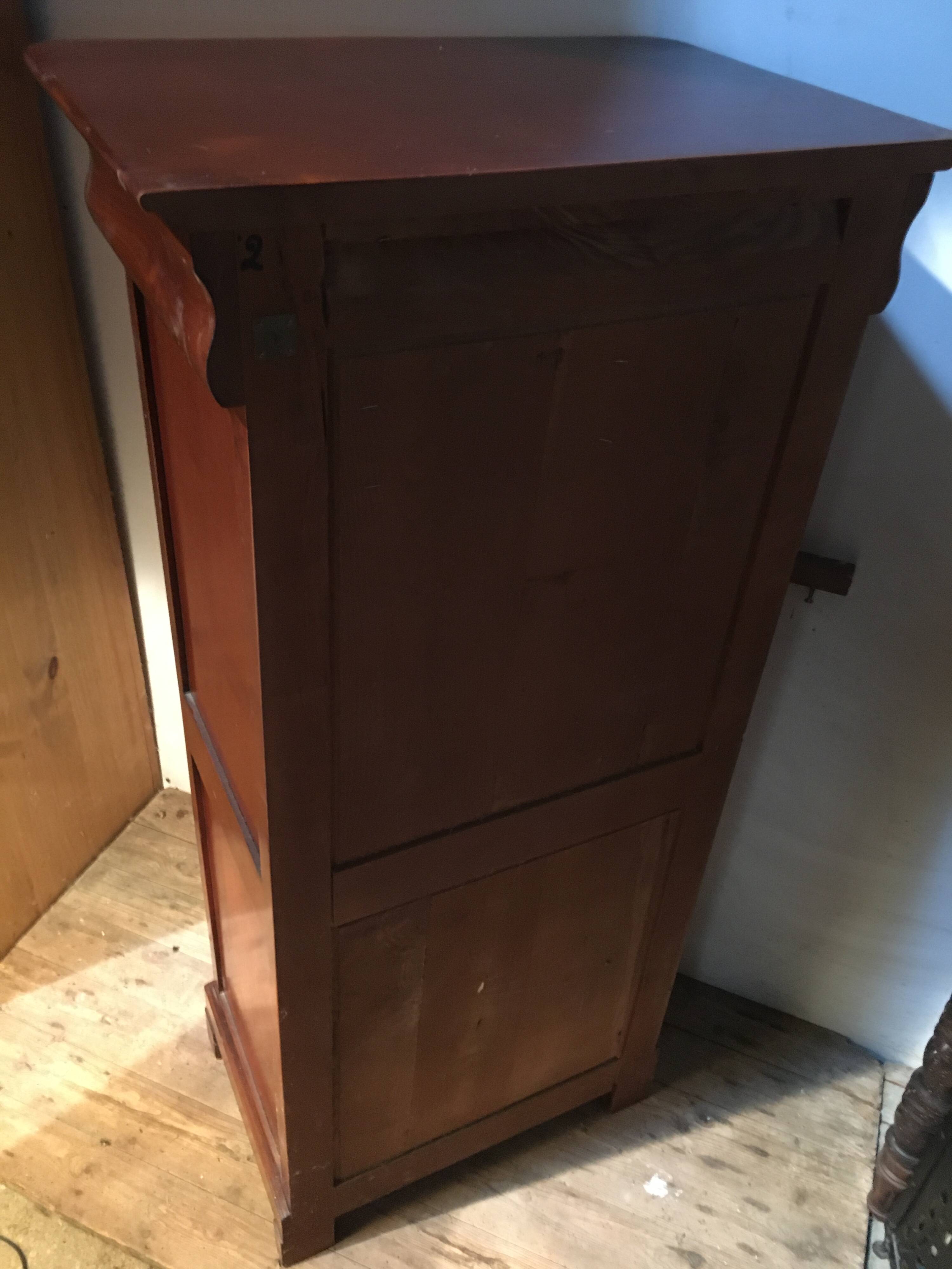 Notary's cardboard box in mahogany-colored cherry wood "Félix Monge"