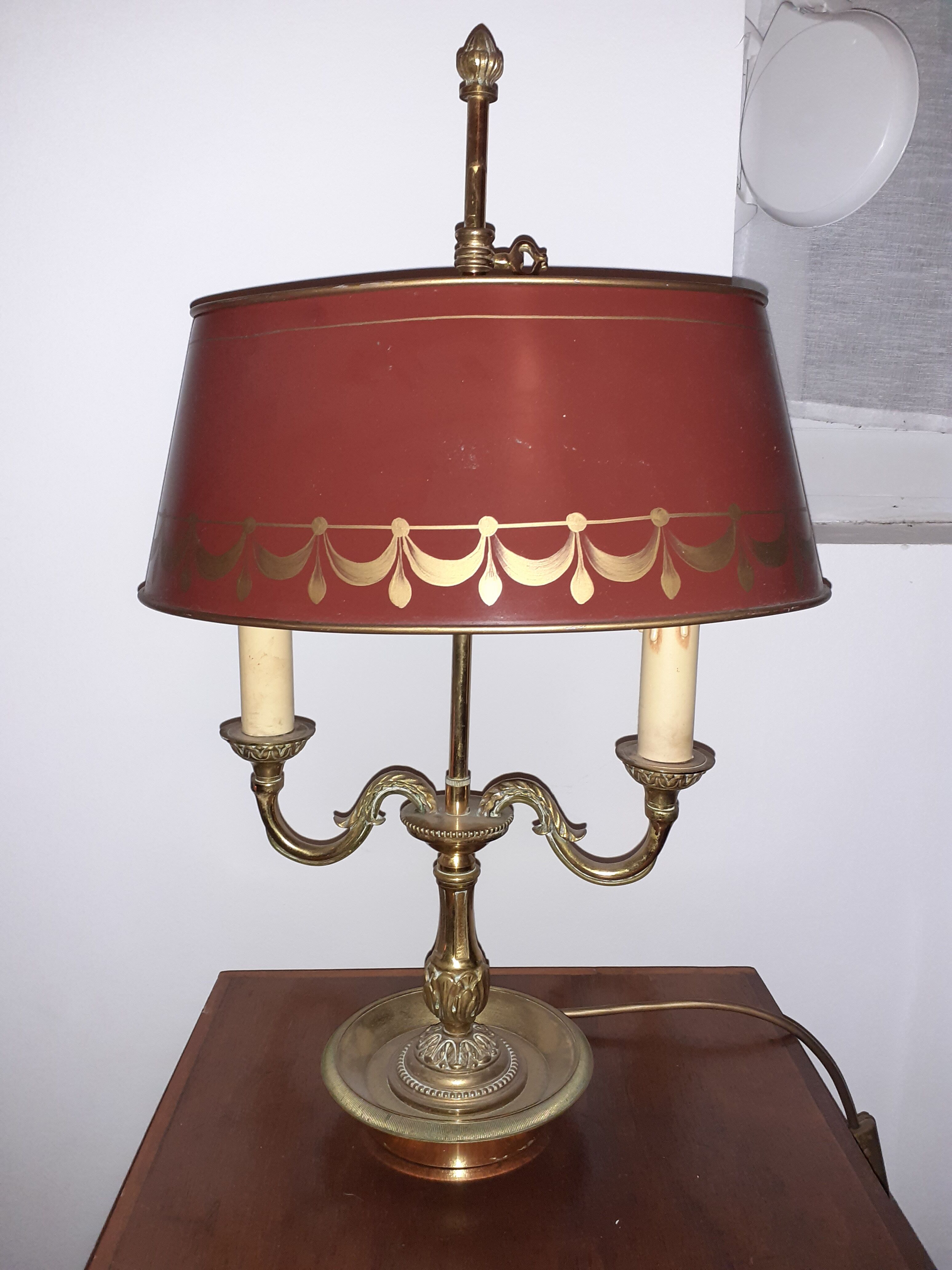Solid bronze hot water bottle lamp
