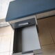 Grey/blue metal desk Gispen 60s
